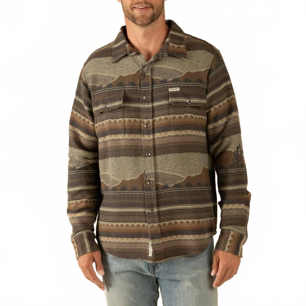 NEW SENDERO PROVISIONS CO. boquillas long sleeve shirt in brown